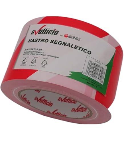 Tesa Nastro Adesivo Da Segnalazione Bianco/Rosso - Adesivo Professionale Per Montaggio, Mascheratura E Sicurezza - Foto 4
