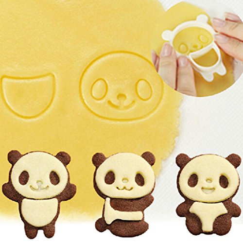 Huayang Partei Heim Frühstück DIY niedlichen Comic Panda Form Kuchen Ausstecher Kunststoff Brot Form Hersteller 4 Arten 1 Satz - 3