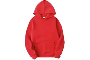 liaddkv Felpa con cappuccio unisex da uomo, oversize, con cappuccio, tinta unita, con cappuccio, per autunno e inverno, a maniche lunghe, scollo rotondo, morbido
