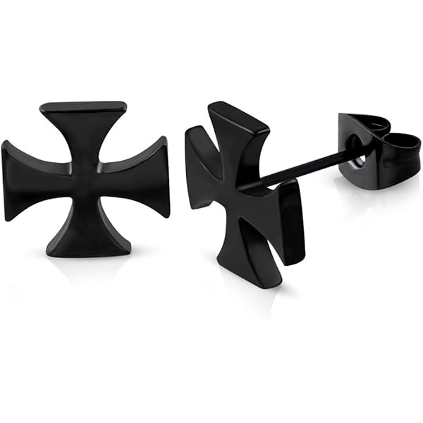 Boucles D'oreilles En Titane Pour Hommes, Punk, En Acier