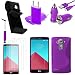 Produktbild LG G4/G4/LTE Dual-Dual-SIM/H815 H815TR H812///H810/H811 LS991 VS986/////US991 H818P H818N-Zubehör Clip: Schutzhülle-Halterung mit Lenkrad, Kfz-Ladegerät, Stylus, Schutzfolien, Silikon-gel) Violett