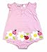 First Impressions Baby Girls Pink Flowers & Ladybugs Sunsuit Romper - 6-9M