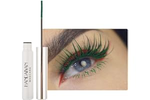 INGZY 12 Colors Waterproof Mascara Non-Dizzy Long-Lasting Mascara Bleu Blanc Violet Vert Eyelash Eye Makeup