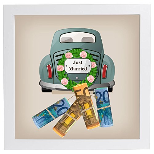 Hochzeitsgeschenk Geldgeschenk Bilderrahmen mit Motiv