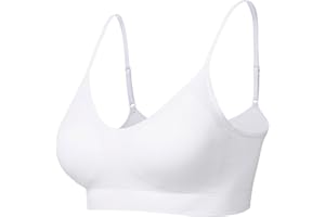 Comfyin Sujetador Sin Aro Bralette Acolchado para Mujer, Correas de sueño, Sujetadores sin Costuras, para Yoga, Deportes