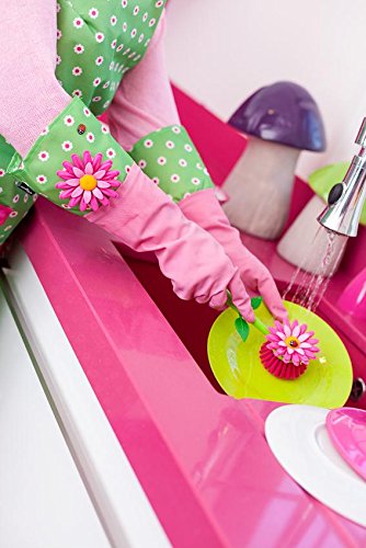 Vigar von Addis Flower Power Handschuhe, grün/pink - 2