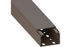 CABLECOACH Cable Coach L4060BR1 Conduit de câble (avec Trou de Montage dans Le Fond) 40 x 60 mm, Longueur : 1 m, Marron