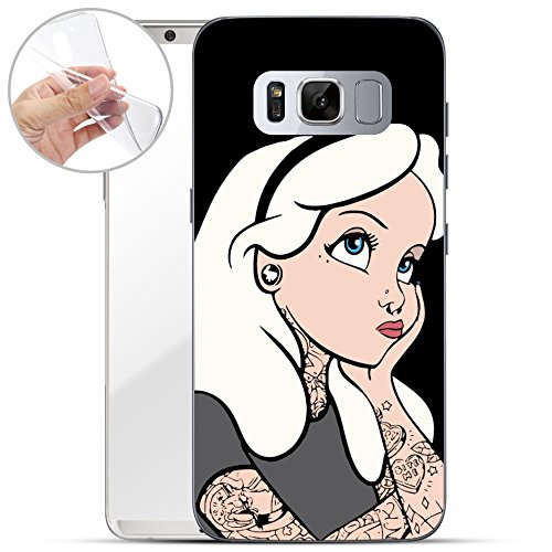 Preisvergleich Produktbild finoo / Samsung Galaxy S8 Weiche flexible Silikon-Handy-Hülle / Transparente TPU Cover Schale mit Motiv / Tasche Case Etui mit Ultra Slim Rundum-schutz / Tattoo girl blon