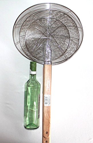 AAF Nommel ® Metallsieb mit Holzgriff Wok-Sieb Öl Löffel Ø 020 cm Nr. 020 - 4