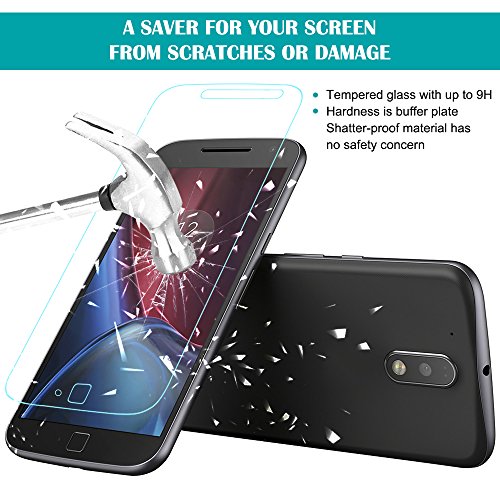 Fundas Protectora TPU para Moto G Plus 4th Generaci  n 5 5  con Protectore de Pantalla  AFUNTA 1 Pel  culas Protectoras de Cristal Templadas de Cobertura Completa  con 2 Carcasas Transparentes A Prueba De Choques Para Moto G4 Plus 5 5 Pulgadas