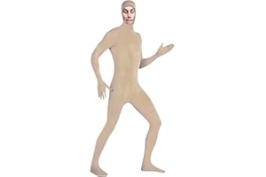 ‎SKFLABOOF Unisex Ganzkörperanzug Halloween Karneval Ganzkörper Slenderman Kostüm Bodysuit Man Damen Herren Greenscreen Anzug Zentai Suit