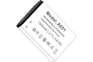 YISHDA Akku für AVM Fritz!Fon C6 Telekom A051 1300mAh Li-Ion Akku Kompatibel mit Fon C6 (1 Stück)