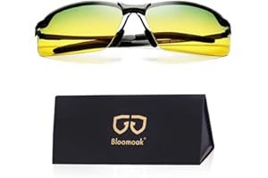 B BLOOMOAK Day Night Driving Glasses- Anti-Glare Night Vision Glasses Men Polarized Sunglasses for Fishing Driving Filter Dazzling Glare from Headlights