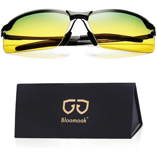 TJUTR Occhiali Da Guida Notturna Donna – Lenti Gialle Polarizzate Antiriflesso Con Protezione UV400 – Modello Avvolgente Oversize