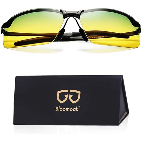 TJUTR Occhiali Da Guida Notturna Donna – Lenti Gialle Polarizzate Antiriflesso Con Protezione UV400 – Modello Avvolgente Oversize