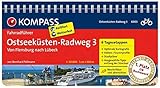 KOMPASS Fahrradführer Ostseeküsten-Radweg 3, Von Flensburg nach Lübeck: Fahrradführer mit Routenkarten im optimalen Maßstab.