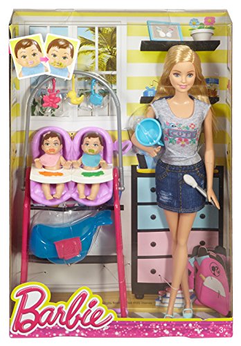 Barbie Careers Twin Babysitter Doll And Playset