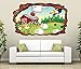 Produktbild 3D Wandtattoo Bauernhof Tiere Kinderzimmer Schaf Ente selbstklebend Wandbild Tattoo Wohnzimmer Wand Aufkleber 11L387, Wandbild Größe F:ca. 140cmx82cm