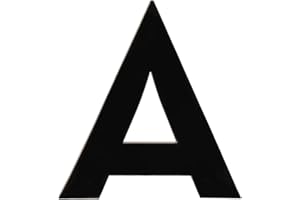 HASWARE Número de casa de 7,5 cm, letras autoadhesivas, números de puerta de apartamento, placa de dirección de calle, decoración elegante, acrílico (A, negro)