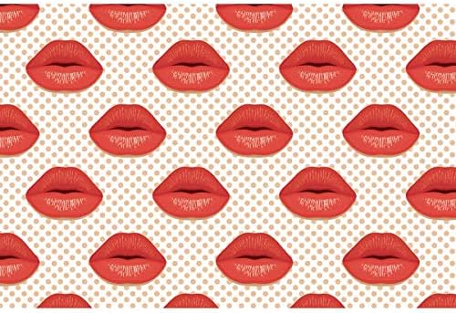 ArtzFolio Red Lips Art & Craft Gift Wrapping Paper | Plain & Smooth Sheet 18 x 12 inch (46 x 30 cms); SET OF 10 SHEETS