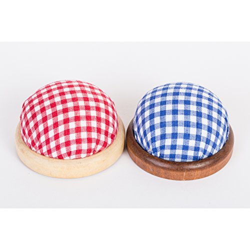 BIG-SAM - Nadelkissen mit Holzteller in Rot oder Blau (Blau)