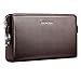 Produktbild PPGE GeldbRSE Herren Leder Codeschloss Herrentasche Handgelenktasche Clutch Unterarmtasche Business Portemonnaie Karten Clutch Tasche Für MNner,Brown