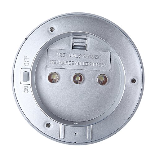 Minidiva Solar Zaun Licht mit 3 LEDs – Garten Solarleuchte für Haus, Zaun, Garten, Garage und Gehweg Beleuchtung 1.2V/1200mAh AA Ni-MH(Weiß) - 4