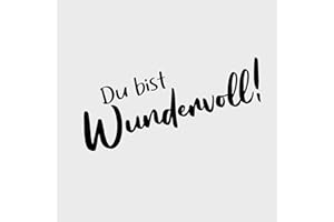 EDELFOLIEN Spiegel Aufkleber | Du bist wundervoll! | Motivationsaufkleber für jeden Morgen Wohnen Dekoration Bestseller Produkt (schwarz glanz)