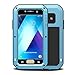 Price comparison product image Fonrest Love Mei Case for Samsung Galaxy A5 2017, A520 Heavy Duty Hybrid Aluminum Metal Armor Shockproof Snowproof Dirtproof Cover Shell with Tempered Glass (Blue)