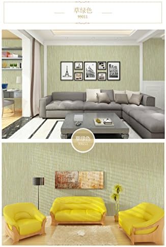 Wapea Modern Simple Straw Texture Wallpaper Roll Solid Color Textured Wall Paper For Living Room Bedroom Light Green