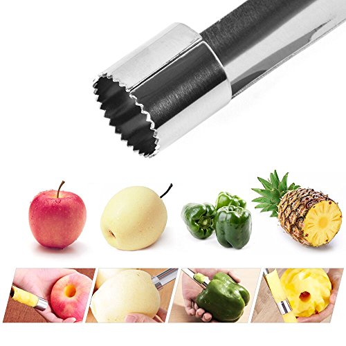 UVISTAR Apfelentkerner Edelstahl 2er Set Apfelausstecher Küchenhelfer Ausslicer Entkerner für Obst und Gemüse - 4