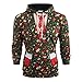 Produktbild Christmas Herren Pullover UFODB Männer Sweatershirt Weihnachten Mit Kapuze T-Shirts Sweater 3D Drucken Weihnachtspullover Hoodies Xmas Kapuzenpullover Tops