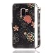 Produktbild Samsung Galaxy A8 2018 Hülle, Samsung A8 2018hüle, Alfort Prämie PU Leder Schutzhülle Lederhülle für Galaxy A8 Tasche Wallet Flip Case Cover mit Karten Steckplatz (Bunte Blume) + Lanyard