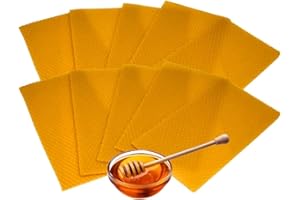 DECEVI Láminas de Cera de Abeja Natural - (215 gr) - Origen 100% español - Natural - Placas de Cera de Abeja - Especial para hacer velas de miel, cremas o cosméticos (215 gramos)