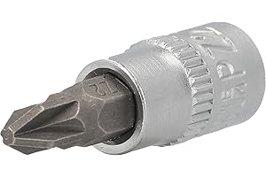 BRILLIANT TOOLS BT020802 Bussola a inserto a croce PZ 1/4", PZ2 [Powered by KS TOOLS]