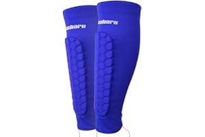 DCDFMN LCBYOG ProtèGe Tibias,ProtèGe Tibias Enfants Football Shin Guards Crash Couleur Protecteur Jambes Sleeve Adolescents Former la Jambe Protection (Color : Blue, Size S)