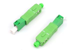 LWLWA Glasfaser Kupplung, 2 Stück LC/APC Buchse auf SC/APC Stecker, Singlemode Glasfaser Adapter, Hybrid-Glasfaser-Adapterstecker, für Glasfaser-Kommunikationsgeräte