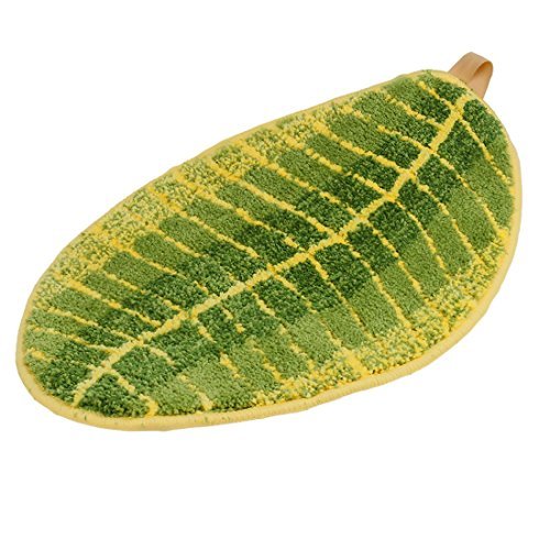 Alfombra de baño ovalada con forma de hoja verde de Oneony para salón, dormitorio, lavable, alfombra para decoración del hogar, alfombra de suelo y alfombras (17.729.5) de Oneony