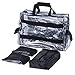 MUA LIMITED Easy Access Cosmetic Carry All Bag, Clear Makeup Artist Organiser with Shoulder Strap, Black