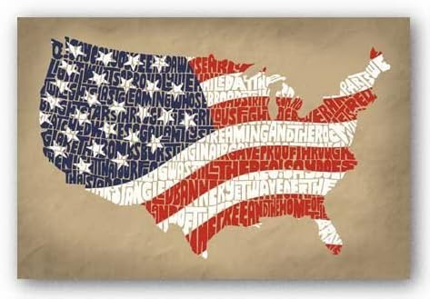 Star Spangled Banner by L.A. Pop Art 8"x12" Art Print Poster by Bruce McGaw Graphics