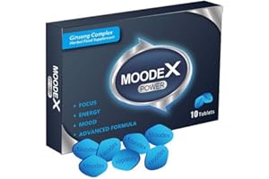 MOODEX Power- Strong & Fast Acting Effect - Panax Ginseng Root Complex, Enhancing Male Stamina & Energy Booster Pills for Men, Harder for Longer, Performance Supplement 10 Tablet