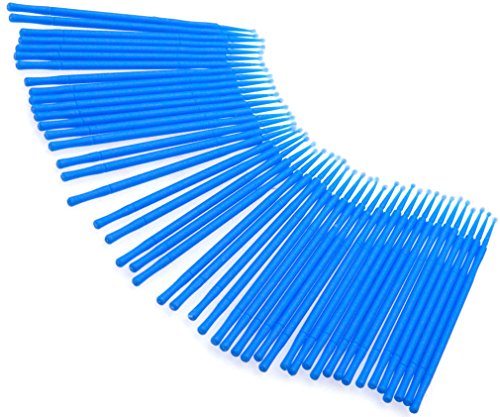 100pcs 2.5mm Blue Disposable Micro Brushes Makeup Regular Tool Eyelash Swabs