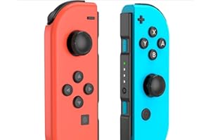 MHWLHBX Wireless Controller kompatibel mit Switch/OLED/Lite,Ersatz L/R Pair Switch Controller Unterstützung Wake-up und 6-Achsen-Gyro（Red＆Blue）
