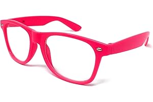 WS UK Adults Clear Lens Glasses - Unisex with UV400 Protection