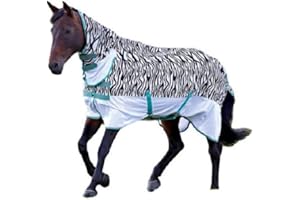 Shires Tempest Original Zebra ZEB-TEK Horse/Pony Fly Combo Rug, 7.0, Zebprt