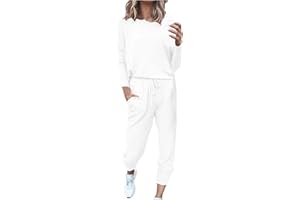 MJGkhiy Tute Donna Complete Offerte Casual Sportive Completa Set Cappuccio e Pantalone Due Pezzi Lunghi Tuta Sportivo Cappuccio Sportivo Morbida Comoda Pullover Tuta Donna Completa Set