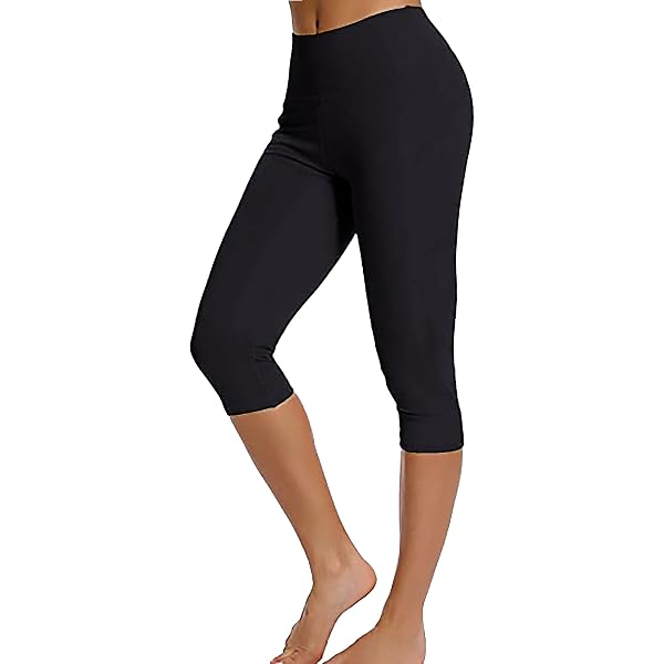 No Nonsense Leggings Capri In Cotone – Vita Alta Extra Larga, Nero, Taglia S Donna