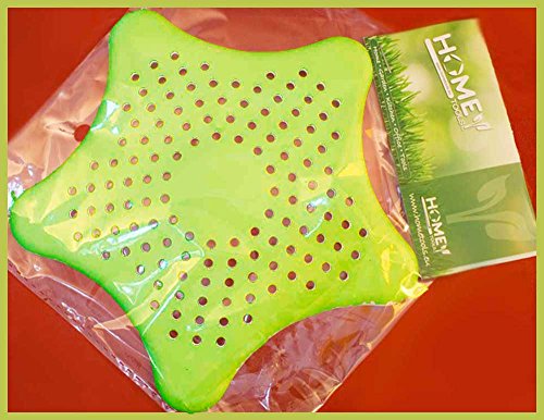 HOMETOOLS.EU – XXL 15x15cm Großes Silikon Abflusssieb mit Saugnäpfen Küche Spüle Spülbecken Krümel Sieb Bad Badewanne Dusche Haare Haarsieb GRÜN - 2