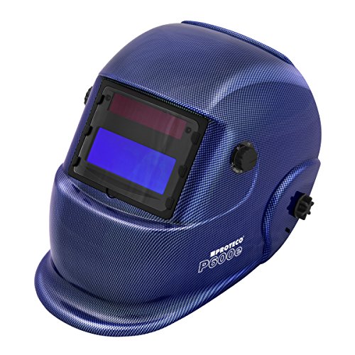 Proteco-Werkzeug® P600E Solar Automatik Schweißhelm Schweisshelm Schweissmaske Schweißschild Automatikhelm BLAU