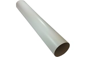 Kair 6 / 150mm Round Ducting Pipe - 1 Metre Length - White Plastic - SYS-150 - DUCVKC670 by Kair